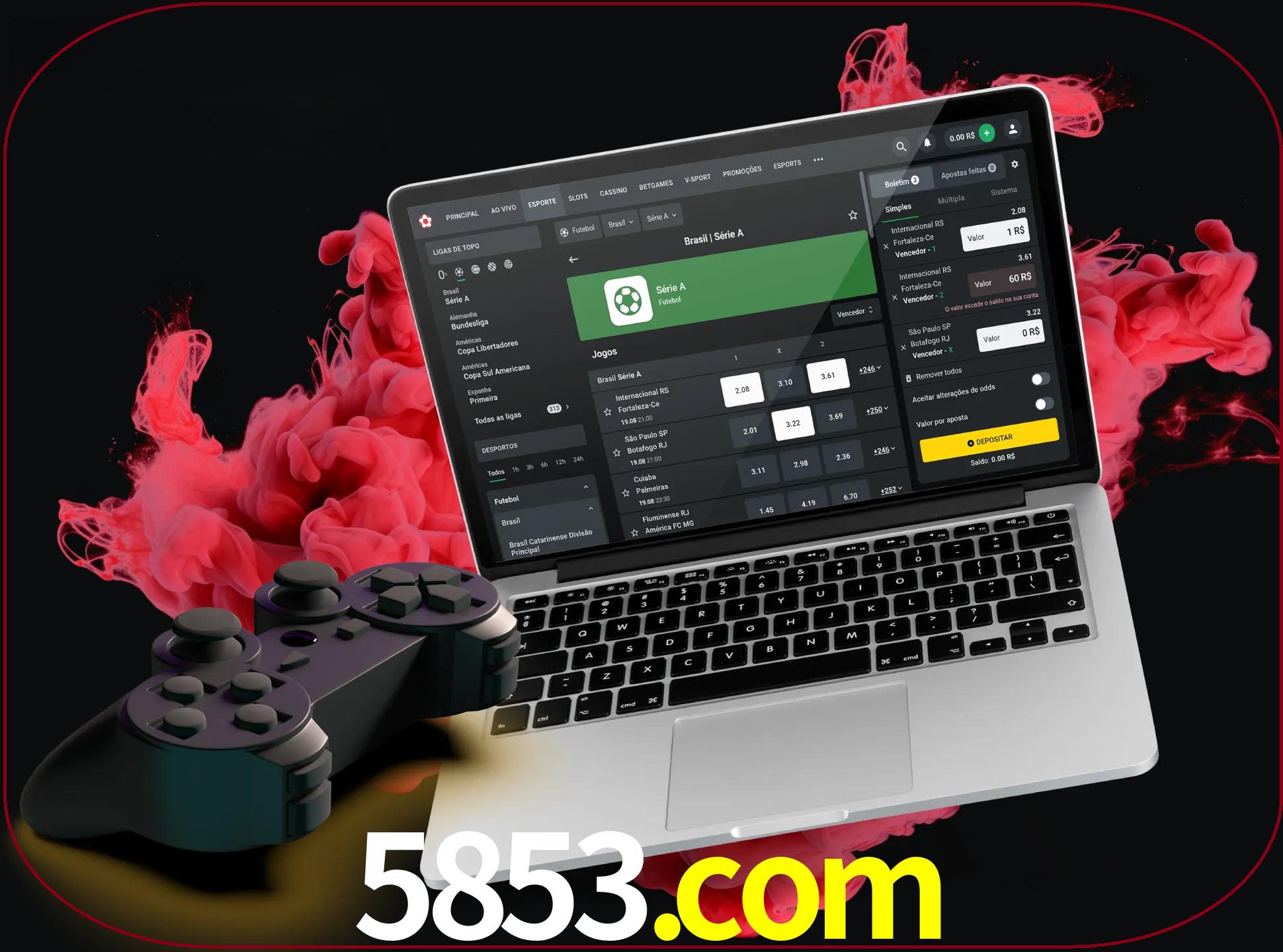 Visite a secção especial de jogos de vídeo em 5853 para descobrir em que jogos pode apostar e ganhar muito dinheiro.